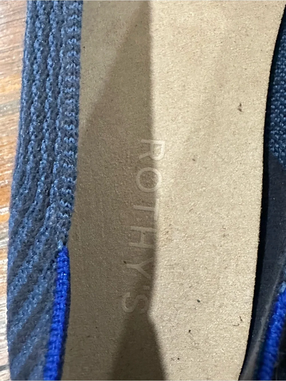 Rothy’s Navy Striped The Espadrille Slip On Womens Size 9.5 Pointy Flats